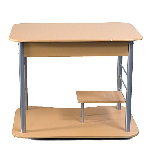 Rolling Computer Desk Laptop PC Table Workstation Study Home Office Furniture - Thumbnail 6