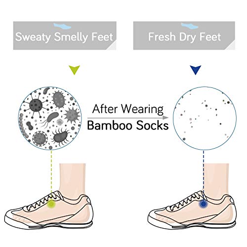 +MD 6-pack Heren Bamboe Crew Sokken Extra Zwaar Volledig Kussen Werksokken Vochtafvoerend Wandelen Trekking Sport Casual… - Image 6