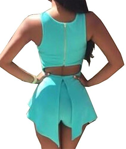 Women's Sexy Short Jumpsuit Romper BlueMedium