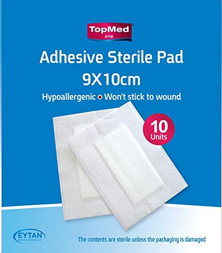 Sterile Adhesive pad 10 Count (9 X 10 cm 3.54X3.9 Inch)