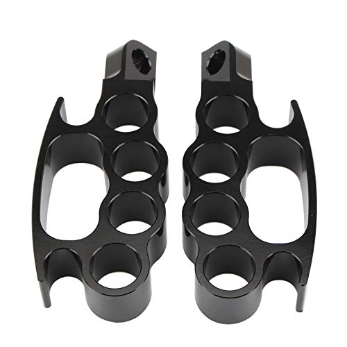 Black Motorcycle Foot Pegs Flying Forward Controls Floorboard Footpegs Footrest For Sportster XL Dyna Softail V-Rod Streetfigher Chopper - Thumbnail 2