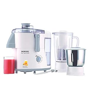 Borosil Primus BJMG500W11 500-Watt Juicer Mixer Grinder (Silver)