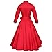 Maggie Tang Deep-V neck 3/4 Sleeve 50s 60s Vintage Bow Belt Real Wrap Swing Dress