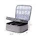 Rownyeon Makeup Train Cases Travel Makeup Bag Waterproof Portable Cosmetic Cases Organizer Mini with Adjustable Dividers for Cosmetics Makeup Brushes Toiletry Jewelry Digital Accessories Large