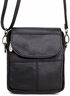 first layer of cow leather mini men messenger bag small single shoulder bag leather men crossbody bag 2 colors Black Mini(Max Length<20cm)