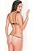 Rene Rofe Women's 2 Piece Lace Bra Nude Cups and G-String, Pink, Small/Medium