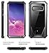 Poetic Galaxy S10 Rugged Clear Case, Full-Body Hybrid Bumper Cover, Support Wireless Charging, Without Built-in-Screen Protector, Guardian Series, Case for Samsung Galaxy S10 2019, Black