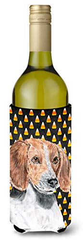 Caroline's Treasures SC9537LITERK English Foxhound Candy Corn Halloween Wine Bo…