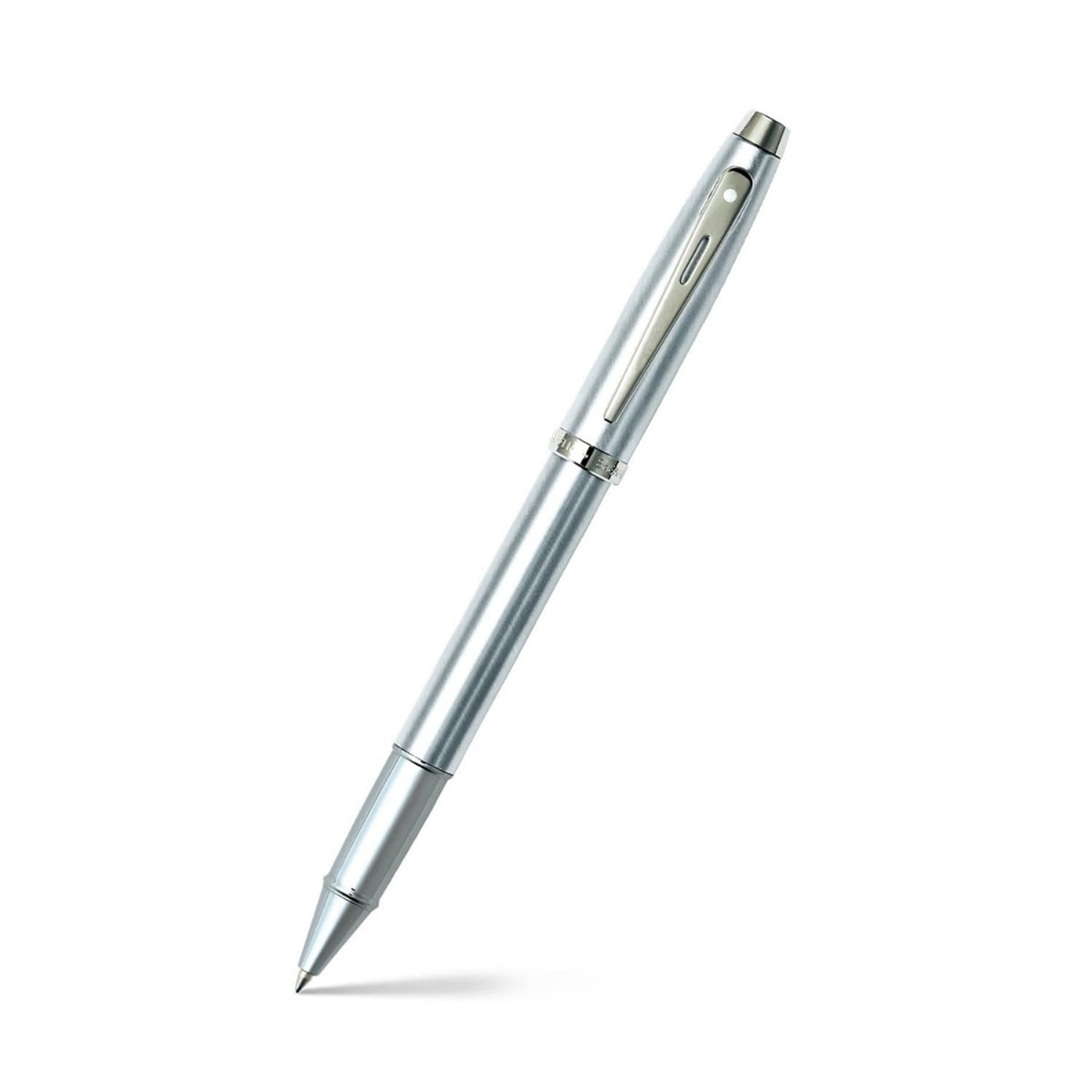 Sheaffer 100 - refillable rollerball pen, brushed chrome, plated nickel trim