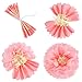 12 Pieces Paper Flower Decorations Tissue Paper Chrysanth Flowers DIY Crafting for Wedding Backdrop Nursery Wall Decoration
