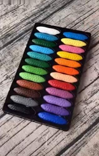 Vercico Crayons for Toddlers Drawing 12/24 Colors Toddler Washable Safe Palm-Grip Crayons (24 colors)