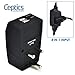 Ceptics India Maldives Power Plug Adapter Travel QC 3.0 & PD, Safe Dual USB & USB-C - 2 USA Socket Compact & Powerful - Use in Pakistan Nepal Sri Lanka - Type D AP-10 - Fast Charging