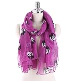 Cute Panda Printed Scarves For Womens Girls Lightweight Gorgeous Scarf Soft Wrap Shawl