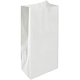 Karat 6lb Paper Lunch Bags - White, 2,000 Count - Versatile Paper Lunch Bags for Food or Commodities - Sturdy, Self-Standing, Reusable