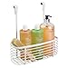 mDesign Over The Cabinet Vanity Storage Organizer Basket for Shampoo, Lotion, Health and Beauty Supplies/Products - White