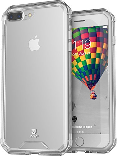Jaagd iPhone 8 Plus Case, iPhone 7 Plus Case, Hybrid Shock Modern Slim Non-slip Grip Cell Phone Case for Apple iPhone 8/7 Plus (Clear)