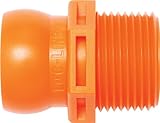 Loc-Line Coolant Hose Component, Acetal Copolymer, Connector, 3/4" NPT, 3/4" Hose ID (Pack of 4)