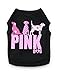 DroolingDog Pink Dog Clothes Girl Dog Shirts Pet T Shirt for Small Dogs Girl, Small, Black