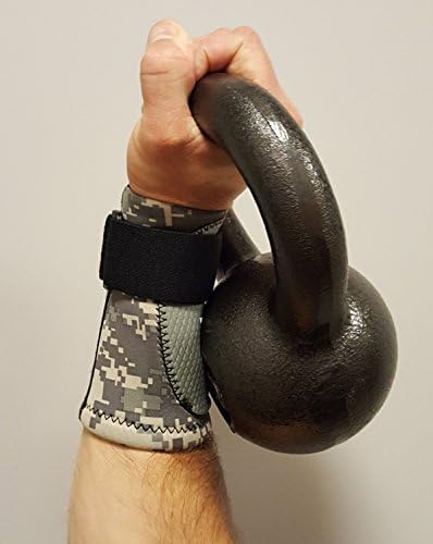 Compression Sports Wrist Sleeve with Adjustable Pressure Strap, Kettlebell, Working Out, Exercise, Crossfit -Durable 6” Neoprene Support (Pair)
