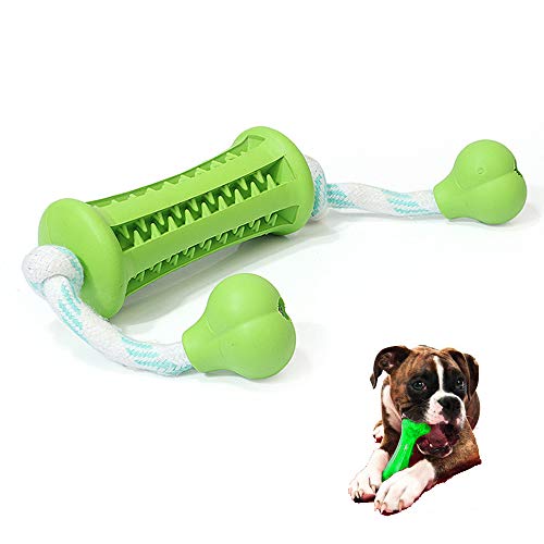 Dog Toothbrush Toy Puppy Dental Care Brushing Stick Dog Chew Tooth Cleaner Effective Doggy Teeth Cleaning Massager Natural Rubber Bite Resistant Chew Toys for Dogs Pets Oral Care (Dog Floss 01#)