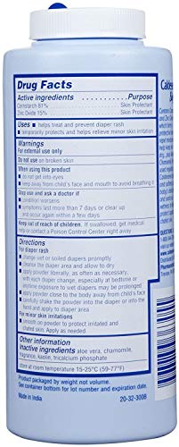 Caldesene Cornstarch Baby Powder with Zinc Oxide, Talc-Free Baby Powder, 5 Oz (2 Pack)
