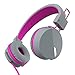 Kanen I39 Headphones On ear Foldable Noise Isolating Headsets with Mic and Remote for Kids Adults （Rosy）