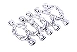 KONMAY 5 Sets Oval Hole Marine Knot Magnetic Clasp for Bracelet (Antique Silver)