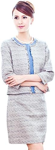 Amazon ツイードスーツスーツ レディース ミセス スカートスーツ 母 ママ ワンピース フォーマル セレモニースーツ ママスーツ ツイード 大きいサイズ 入園式 入学式 卒業式 卒園式 結婚式 スカートスーツ 通販