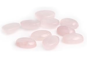 GEM-INSIDE CREATE YOUR OWN FASHION GEM-Inside Rose Quartz Gemstone Cabochon for Jewelry Crystal Flat Back Oval Semi Precious 5PCS 18x25mm CAB
