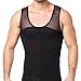 HANERDUN Mens Slimming Shirt Body Shaper Vest Compression Shirt Shapewear Hide Gynecomastia Slimming Vest