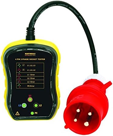 Martindale PC104/32 3-Phase Industrial Check Plug, 32A, 4 Pin