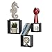 Fasthomegoods WALLNITURE Modern Home Decor Square Cube Floating Wall Shelf Black Set of 3