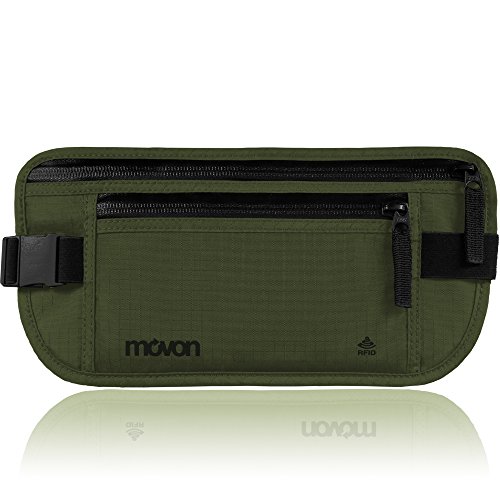 RFID Money Belt - RFID Blocking Money Belt - Money Belt RFID - RFID Money Belts - RFID Money Belts For Men - RFID Money Belt For Men - RFID Money Belt Bag - Khaki Money Belt (Khaki)