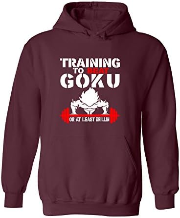 SM Wear Training to Beat Goku or At Least Krillin Funny Fitness Gym Hoodie