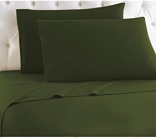 PureSheet Luxury Bamboo Bed Sheets 4 Pieces Set 1800 Series Eco-friendly, Hypoallergenic and Wrinkle Resistant Bamboo Deep Pocket (GREEN, QUEEN)