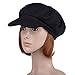VBIGER Men and Women's Woolen Fedora Newboys Hat (Black)
