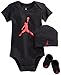 Nike Jordan, 3 Piece Infant Set (0-6 Months, Black/Red)