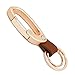 Premium Leather Business Car Key Ring Chain Keychain Keyholder Organizer Buckle Clip with Double Loop (LB-KH-10, Rose Gold)