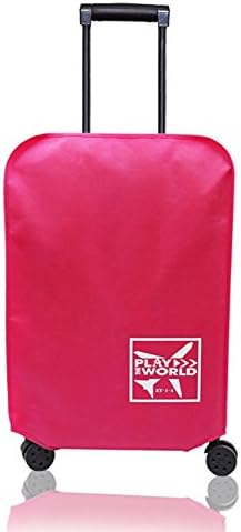 Luggage Cover Travel Dust-Proof Protective Anti-scratch Outdoor Thickened Waterproof Suitcase Accessories Non-woven Fabric(30inchRose Red)