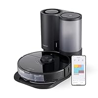 roborock S7+ Robot Vacuum and Sonic Mop with Self-Empty Dock, Stores up to 60-Days of Dust, Auto Lifting Mop, Ultrasonic Carpet Detection, 2500Pa Suction, Black