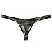 YiZYiF Camouflage Green Men's Low Rise Bulge Pouch G-string Underwear Shorts Large