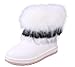 Womens Winter Suede (leather) Snow Ankle Boots Faux Fur Flat Shoes
