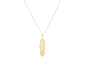 Yalice Boho Feather Pendant Necklace Chain Long Leaf Necklaces Jewelry Y Necklace for Women