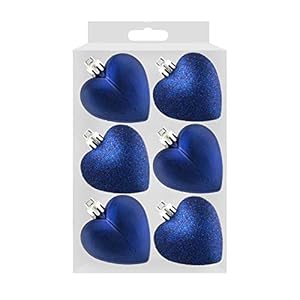 Widdle Wonderland 6 Pack 50mm Glitter/Plain Harten – Midnight Blue