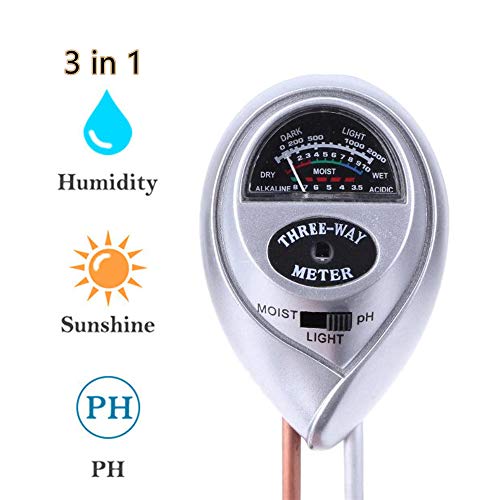 Freede Soil Moisture Meter Soil Test Kit PH Soil Probe Potted Plants Fertilizer for Succulents Lawns Trees Yard Grass 3 in 1