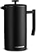 Belwares Large French Press Coffee Maker with Extra Filters for a Richer and Fuller Coffee Flavor, Designed with Double Wall Black Stainless Steel to Preserve Hot Coffee Temperature (50oz)