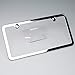 KA Depot New Stainless Steel Slim Chrome Mirror Universal Fit License Plate Frame w/Screw Caps - 2 Holes