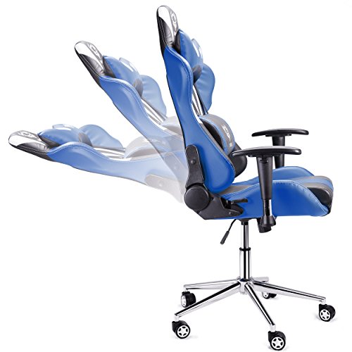 Diablo-X-Eye-Gaming-Sedia-Base-cromata-braccioli-Regolabili-meccanismo-di-inclinazione-Cuscino-Lombare-Finta-Pelle-Portata-150-kg-Scelta-del-Colore-Nero-Blu