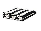 Ikea Striped Knit Throw, Black/white