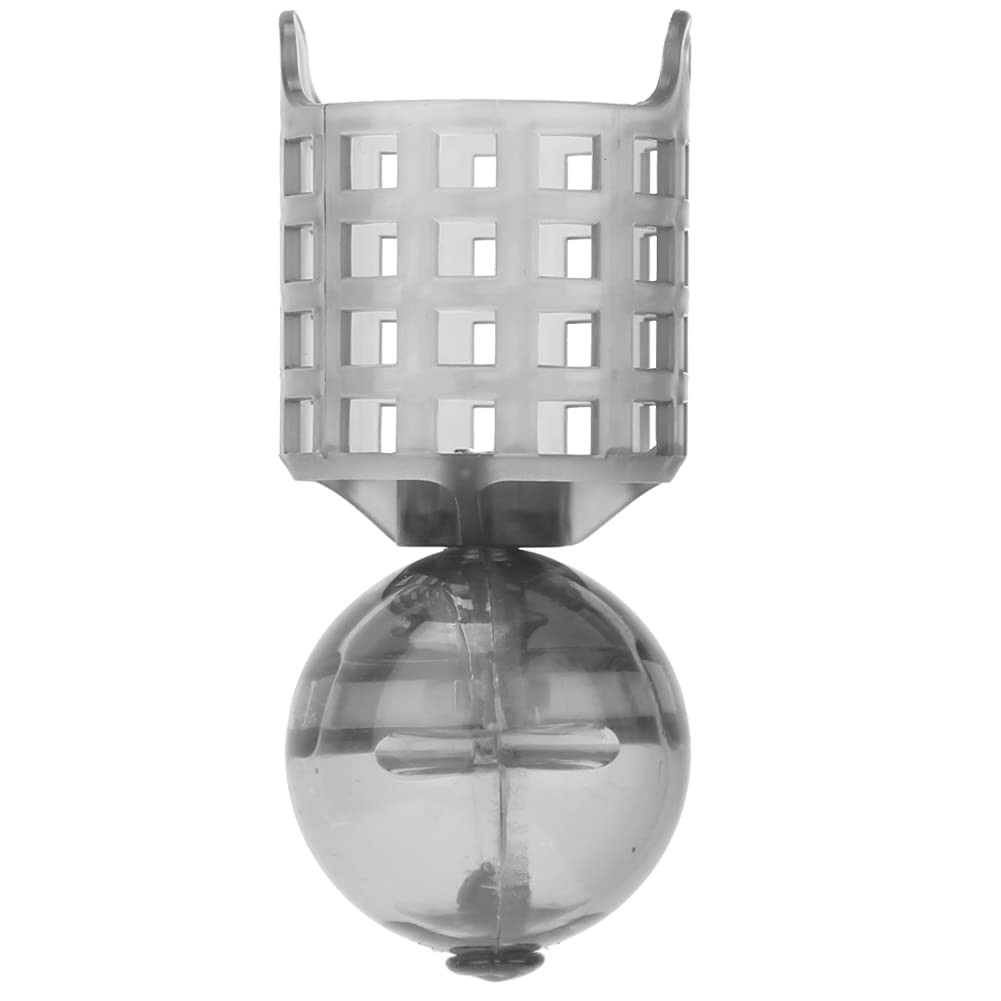 FECAMOS Fishing Feeder, Exquisite Fishing Bait Cage Fast Sinking PE Plastic 4PCS Weight Adjustable for Outdoor(M)